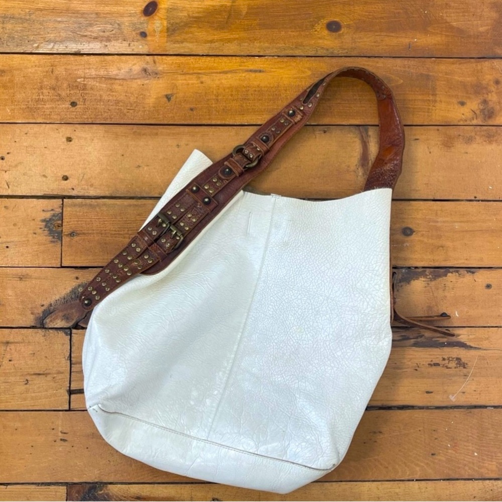 steven by steve madden white leather boho bag